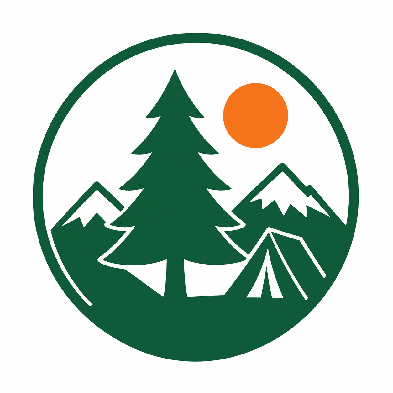 Camping Badge original artwork